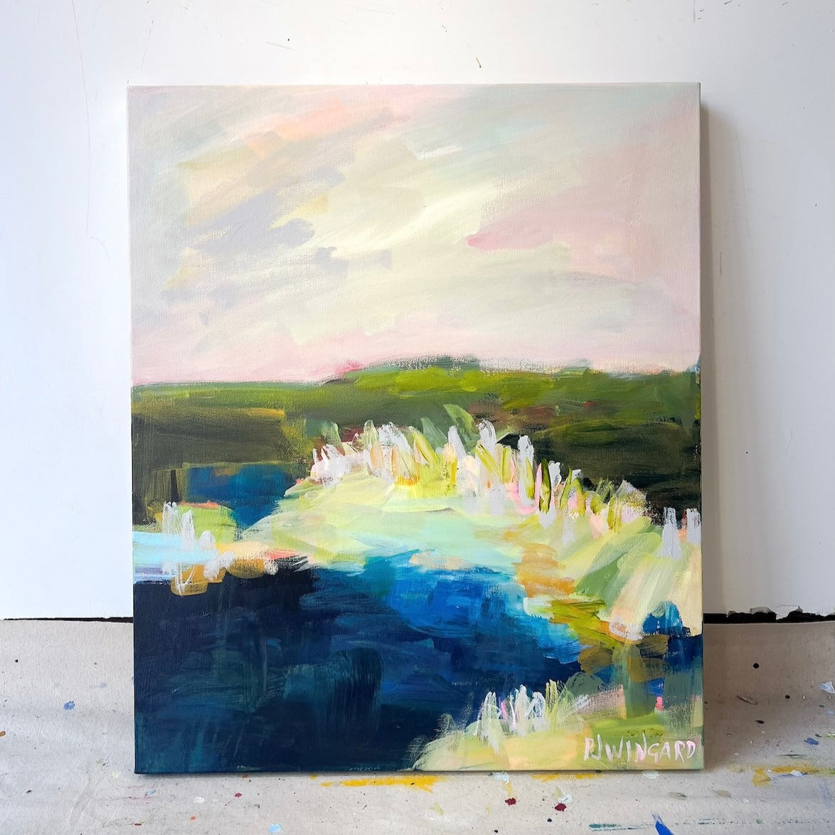 Because of You | Abstract Coastal Painting