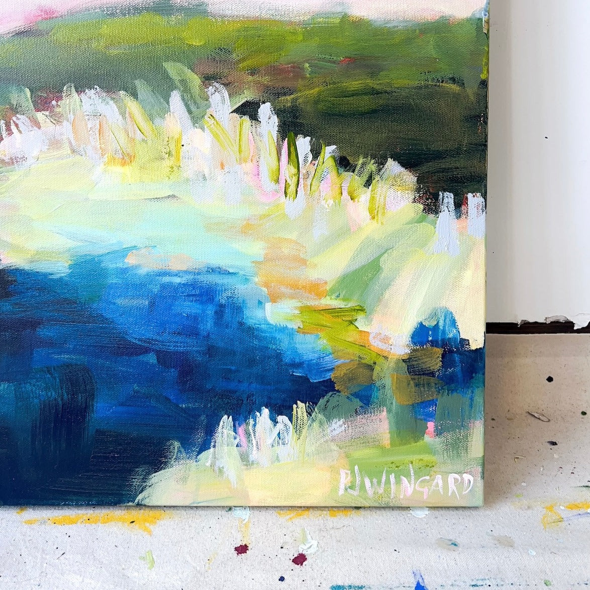 Because of You | Abstract Coastal Painting