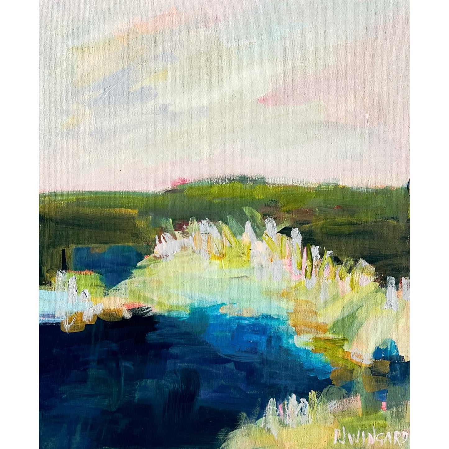 Because of You | Abstract Coastal Painting