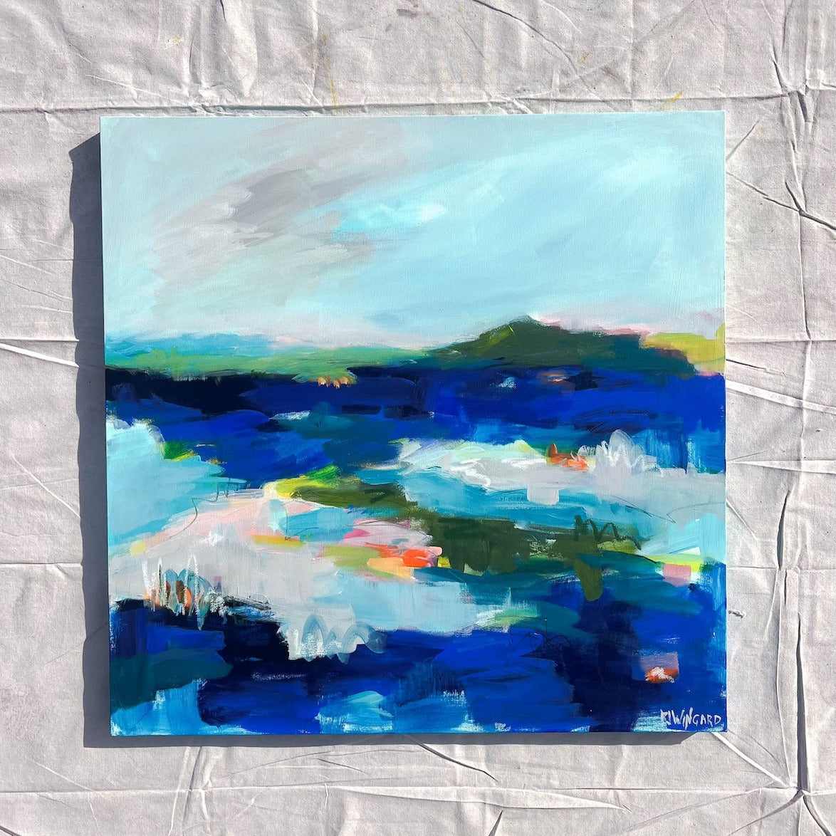 Breathe | Abstract Coastal Painting