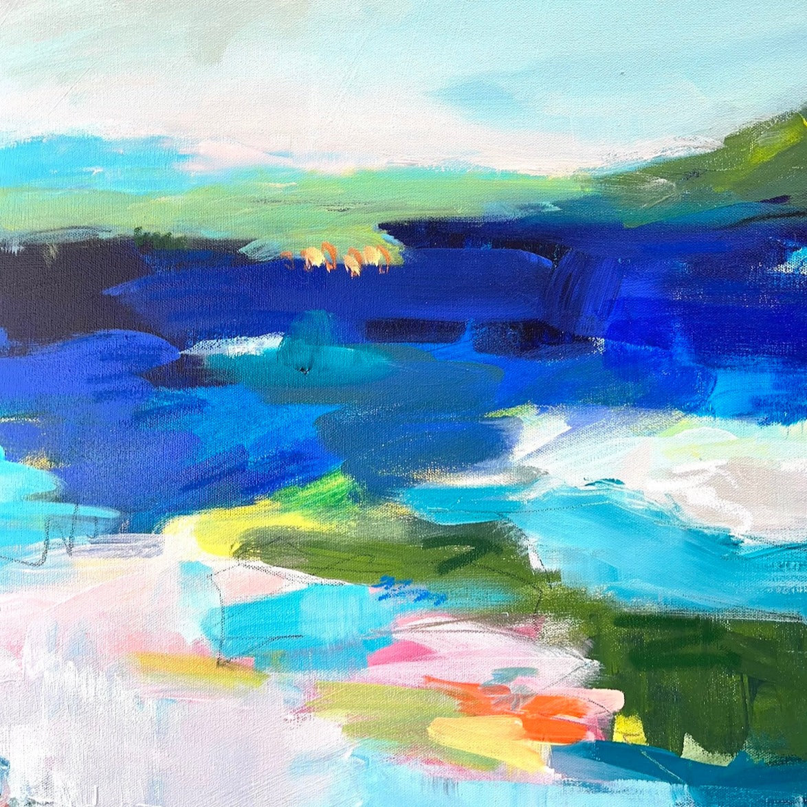 Breathe | Abstract Coastal Painting