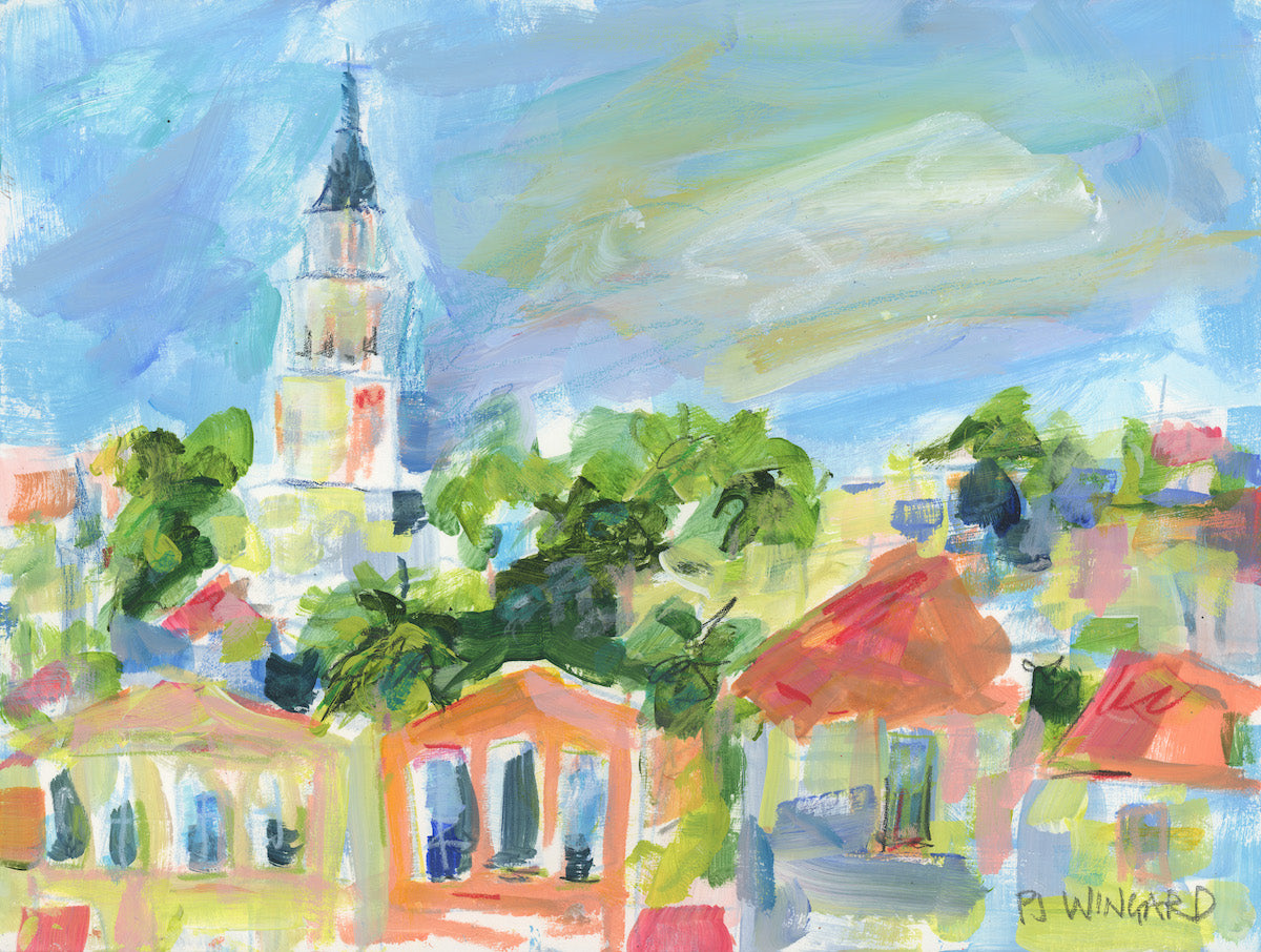 Charleston Perspective 1 | Abstract Coastal Watercolor on Paper