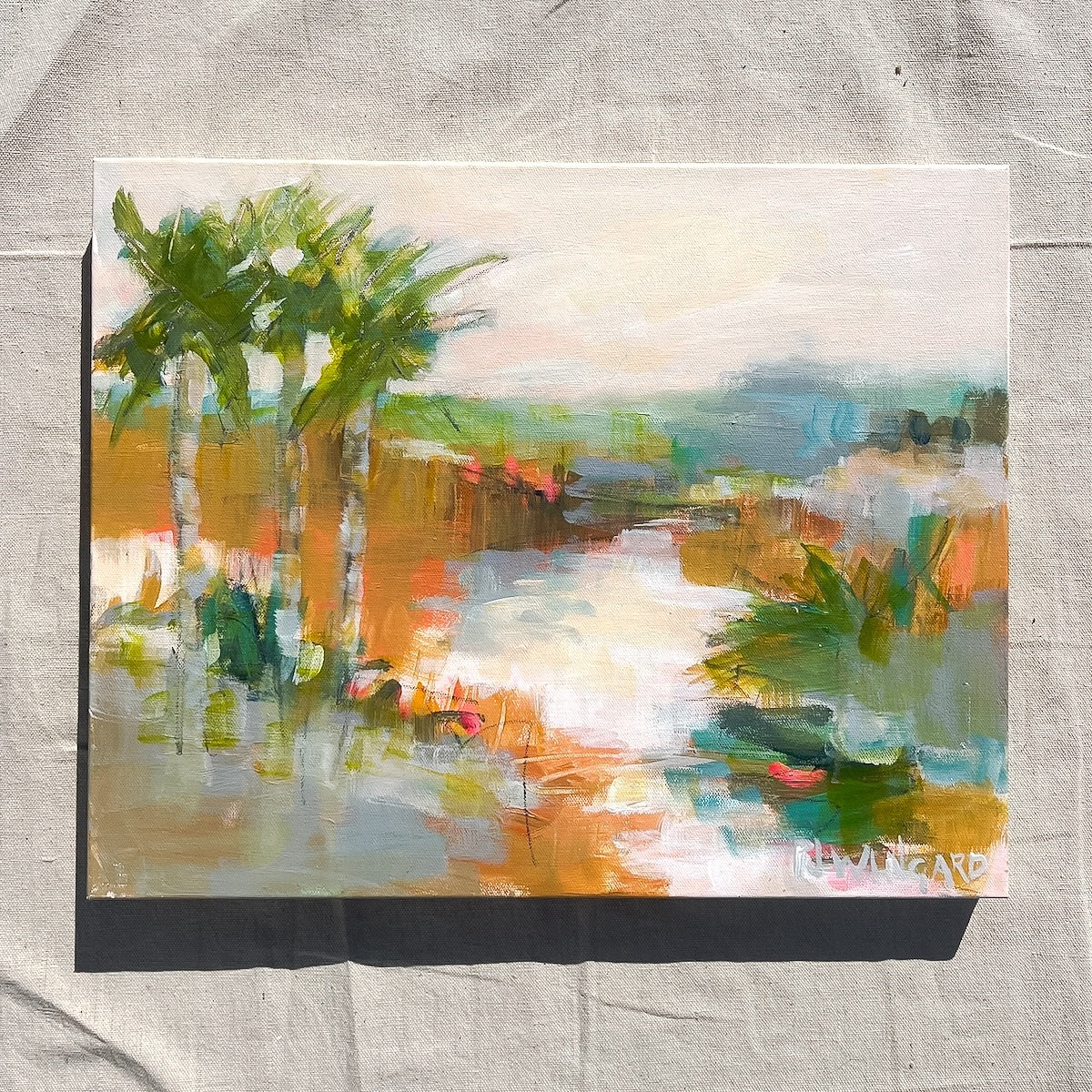 Desert Palms | Abstract Coastal Painting