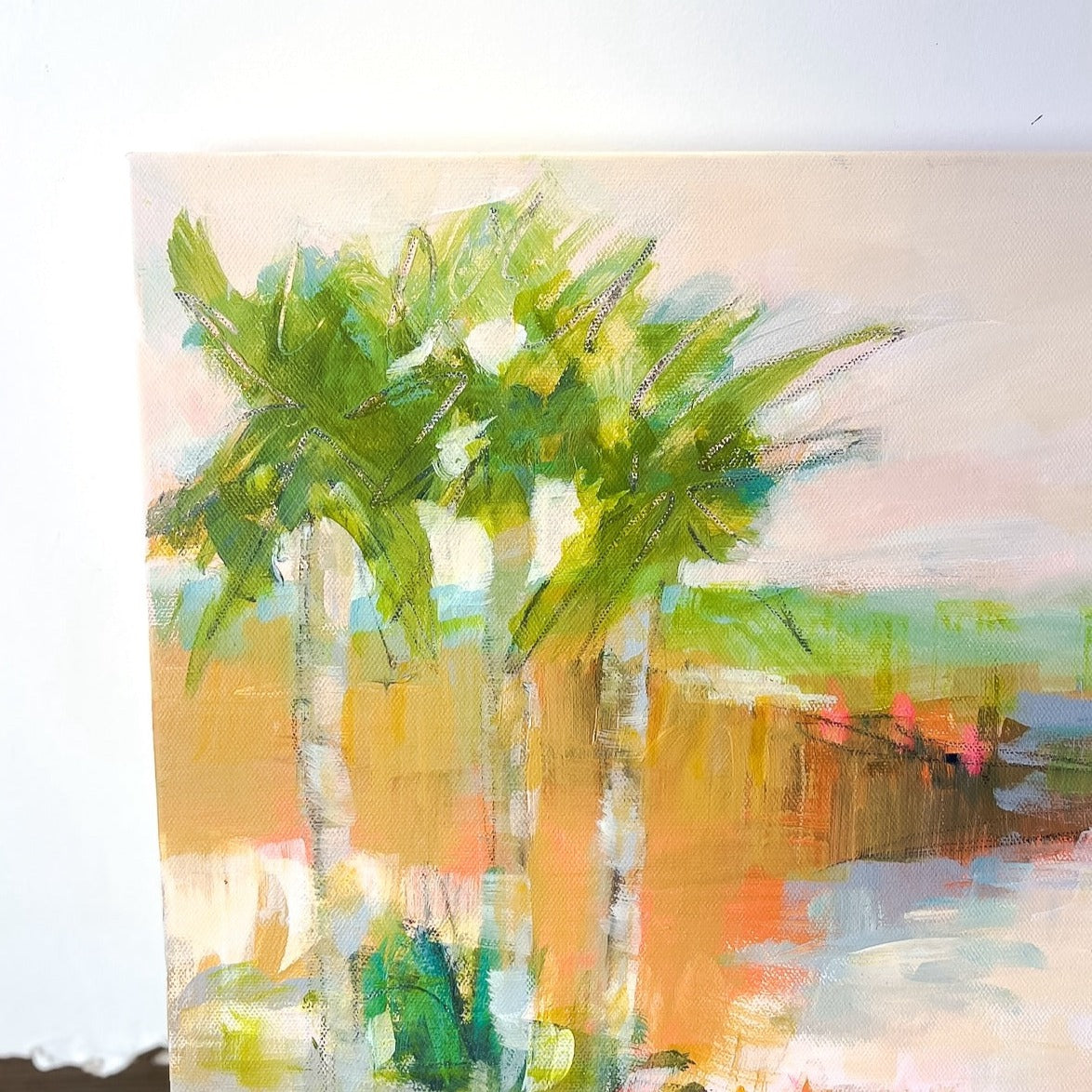 Desert Palms | Abstract Coastal Painting