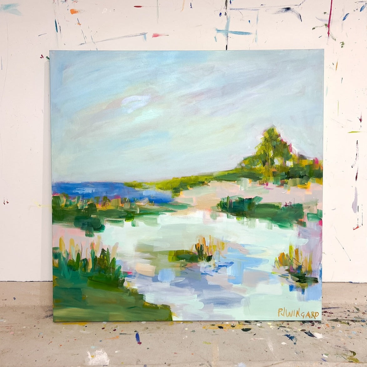 Diamonds are a Girl's Best Friend | Abstract Coastal Painting
