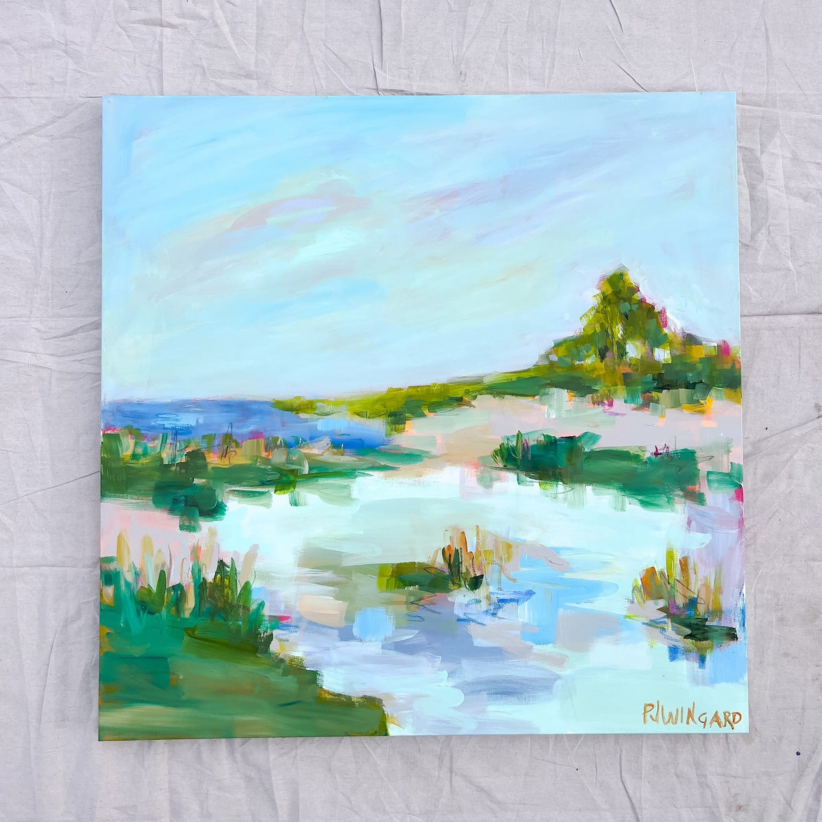 Diamonds are a Girl's Best Friend | Abstract Coastal Painting