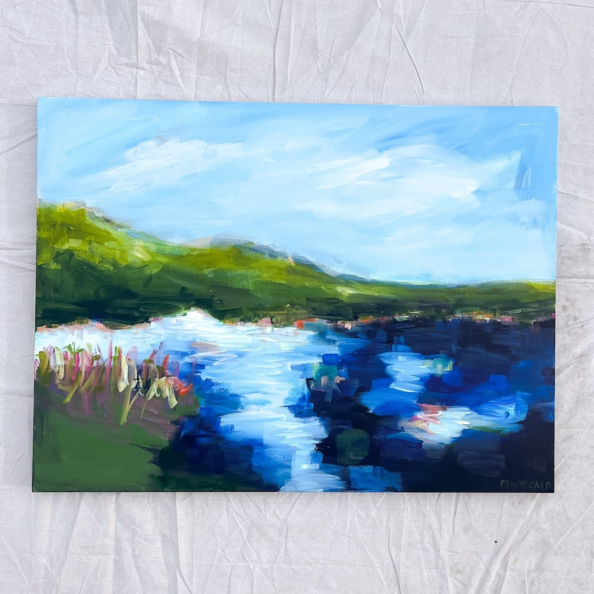 Do You Wanna Dance? | Abstract Coastal Painting