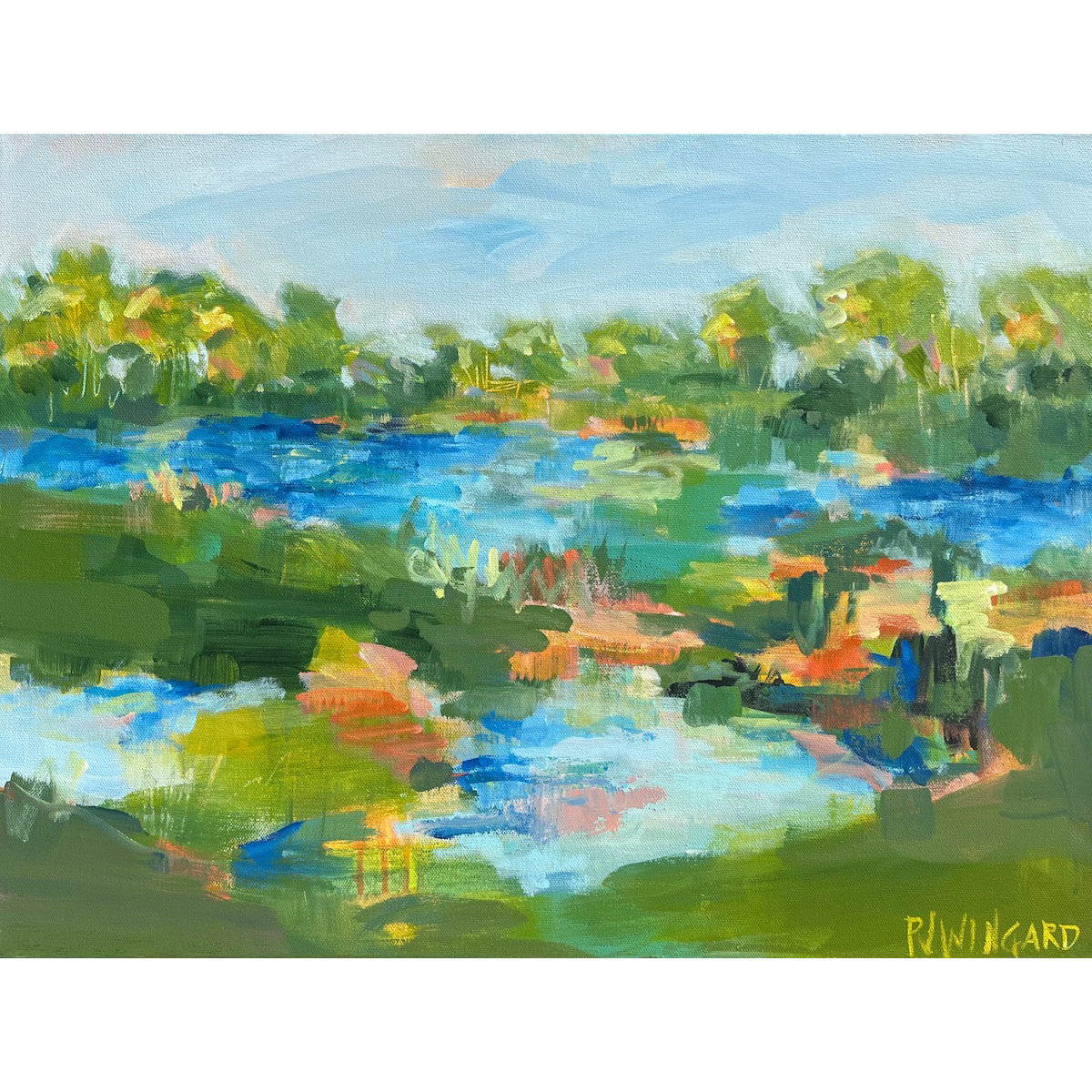 Festive Mood | Abstract Coastal Painting