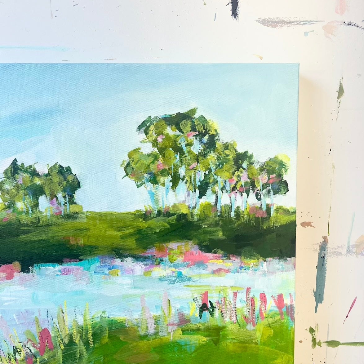 Floating Along | Abstract Coastal Painting