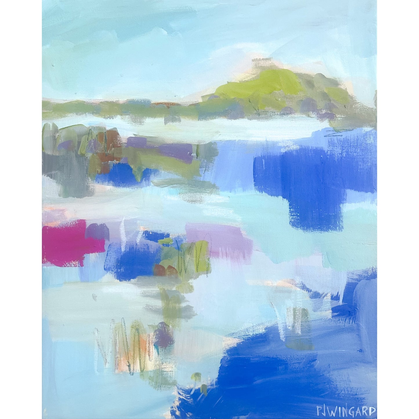 Hello I Love You | Abstract Coastal Painting