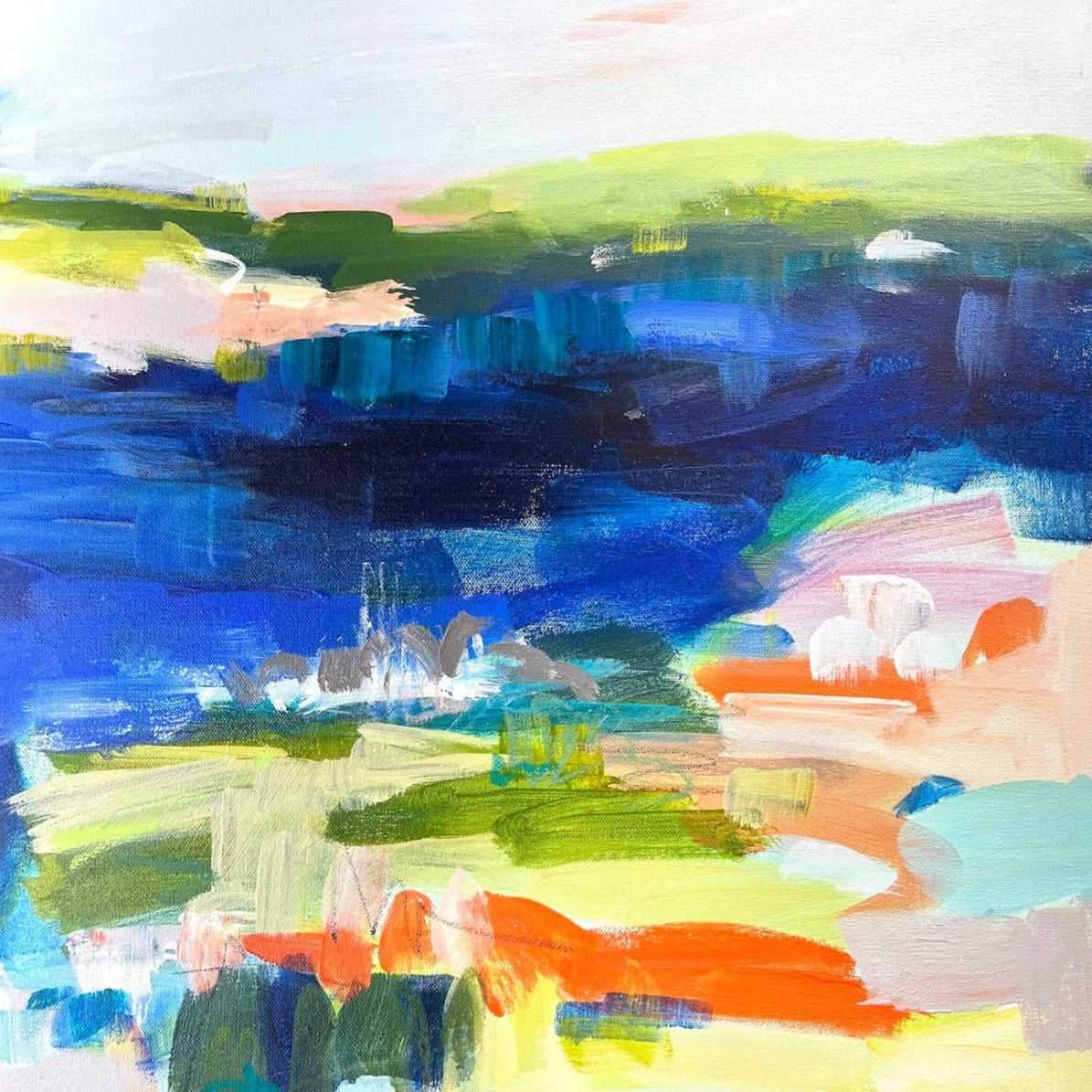 Meditating | Abstract Coastal Painting