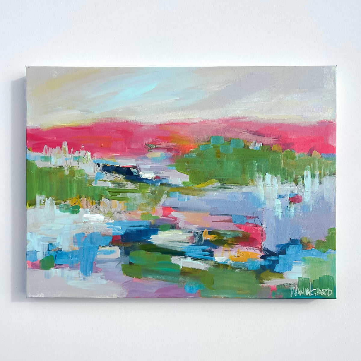 Pink Champagne | Abstract Coastal Painting