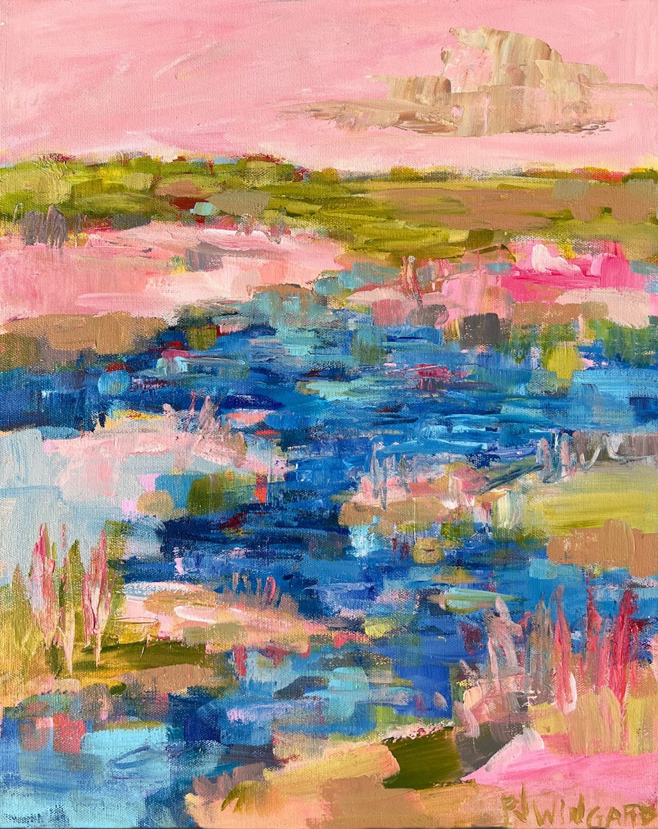 Pretty in Pink | Abstract Coastal Painting