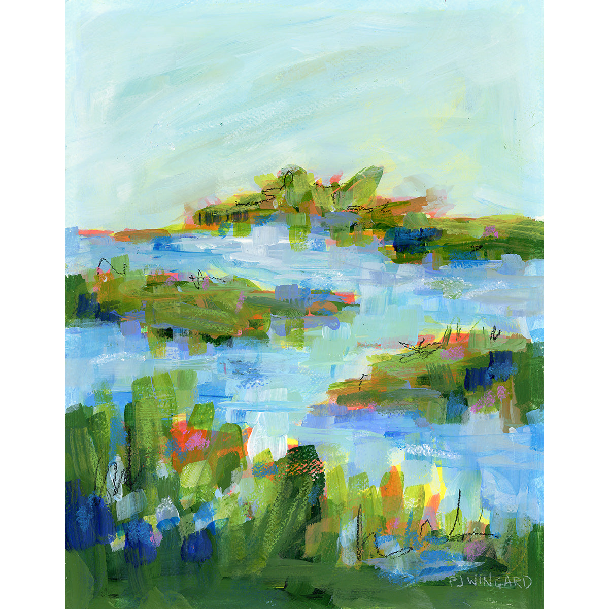 If I Can Dream Coastal Abstract Fine Art Collection by Pamela Wingard Fine Art