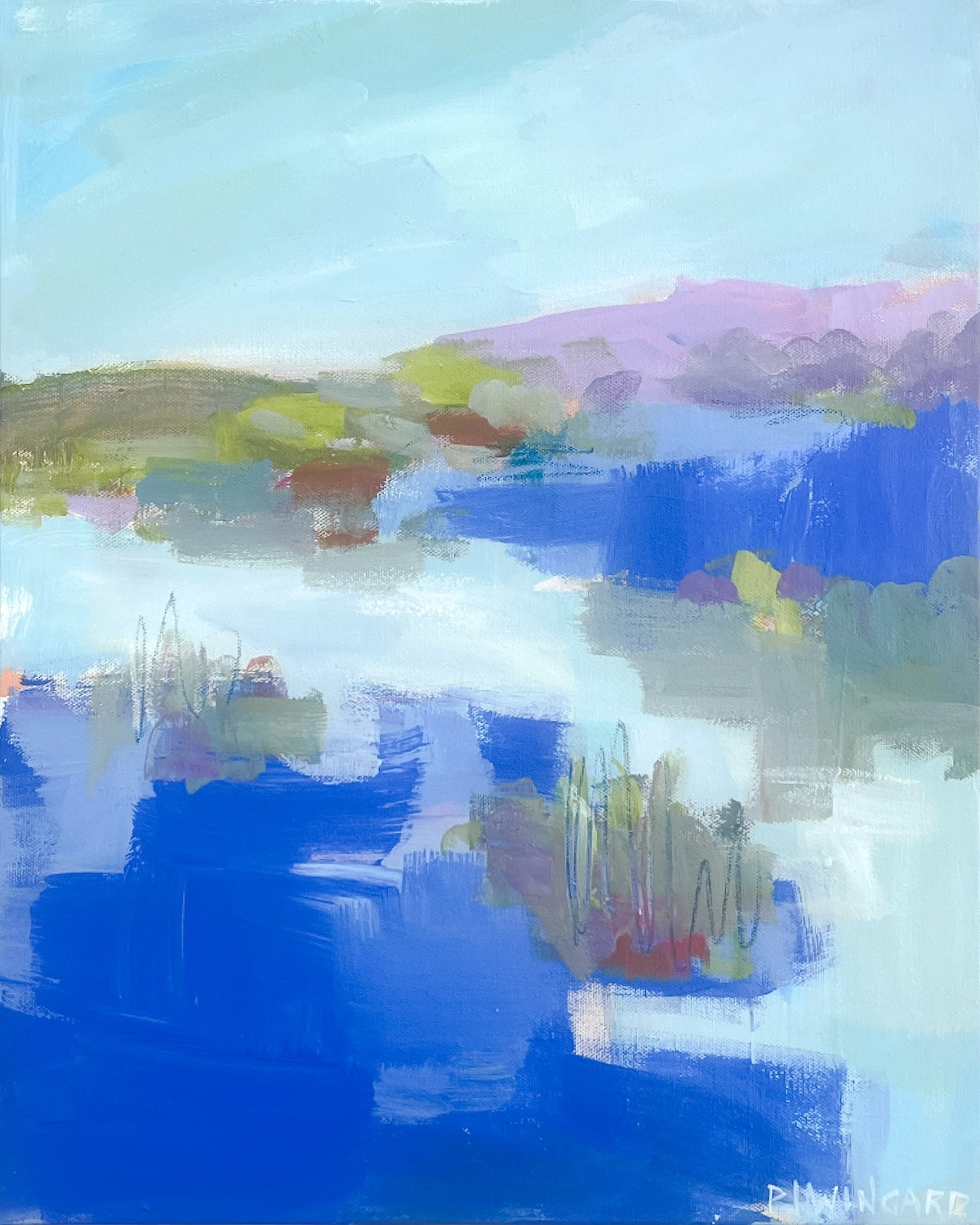 Up on the Roof | Abstract Coastal Painting