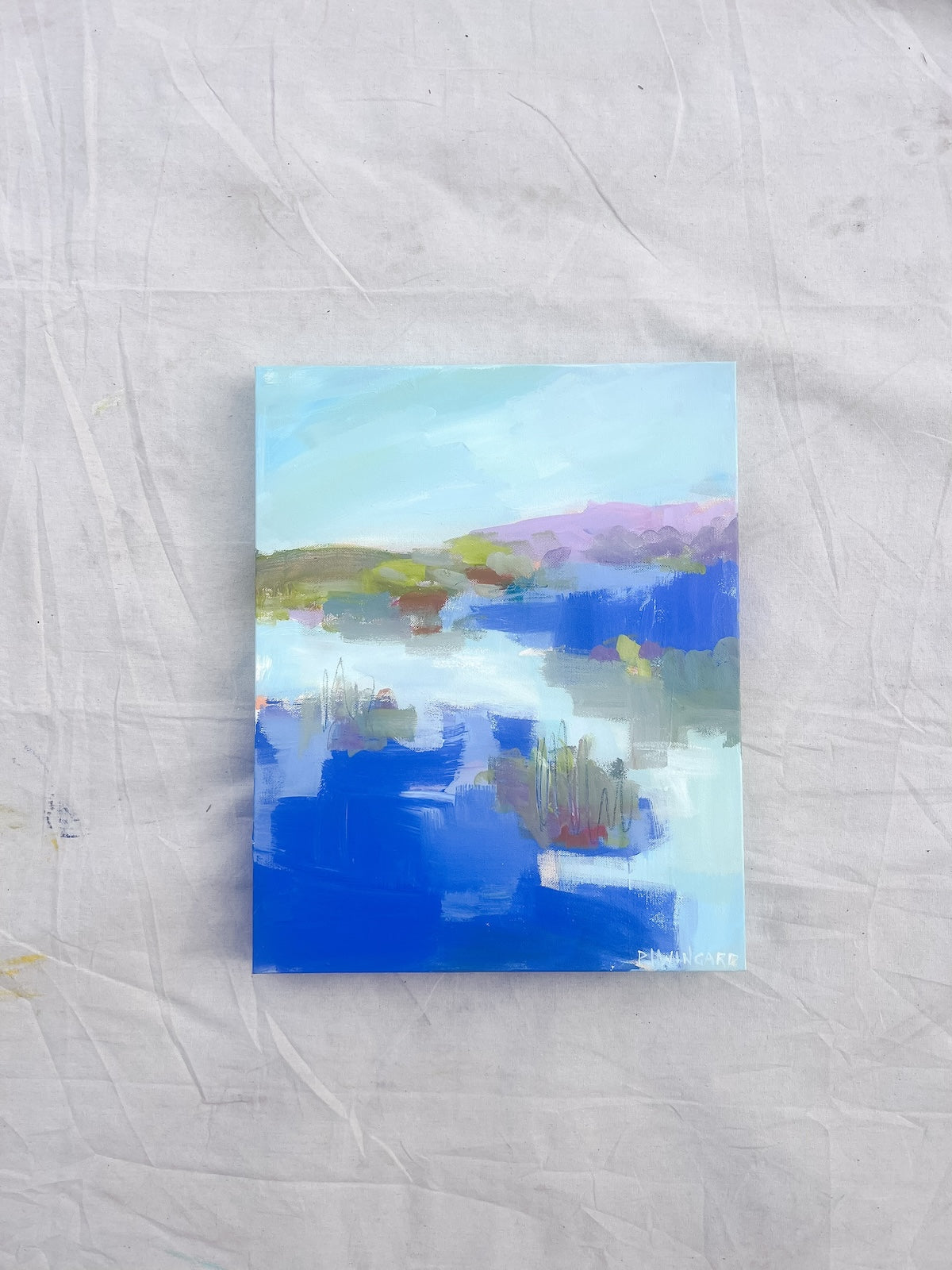 Up on the Roof | Abstract Coastal Painting