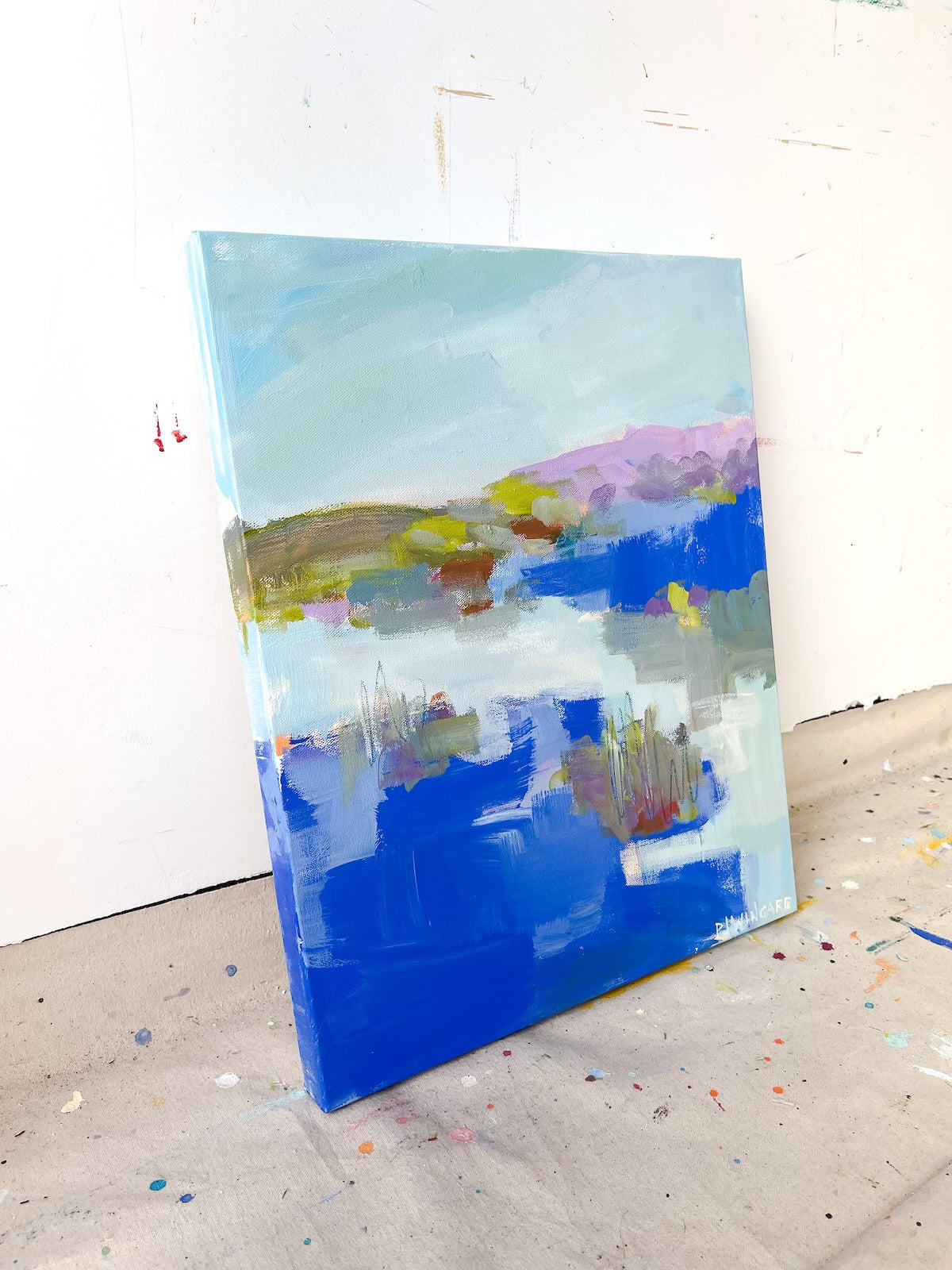 Up on the Roof | Abstract Coastal Painting