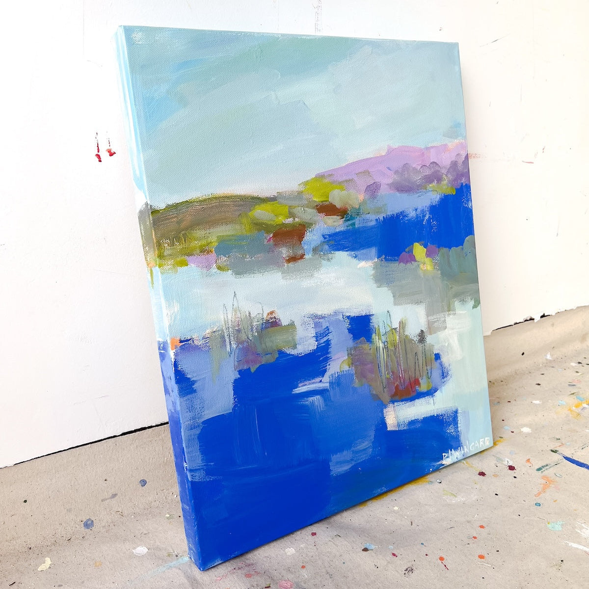 Up on the Roof | Abstract Coastal Painting