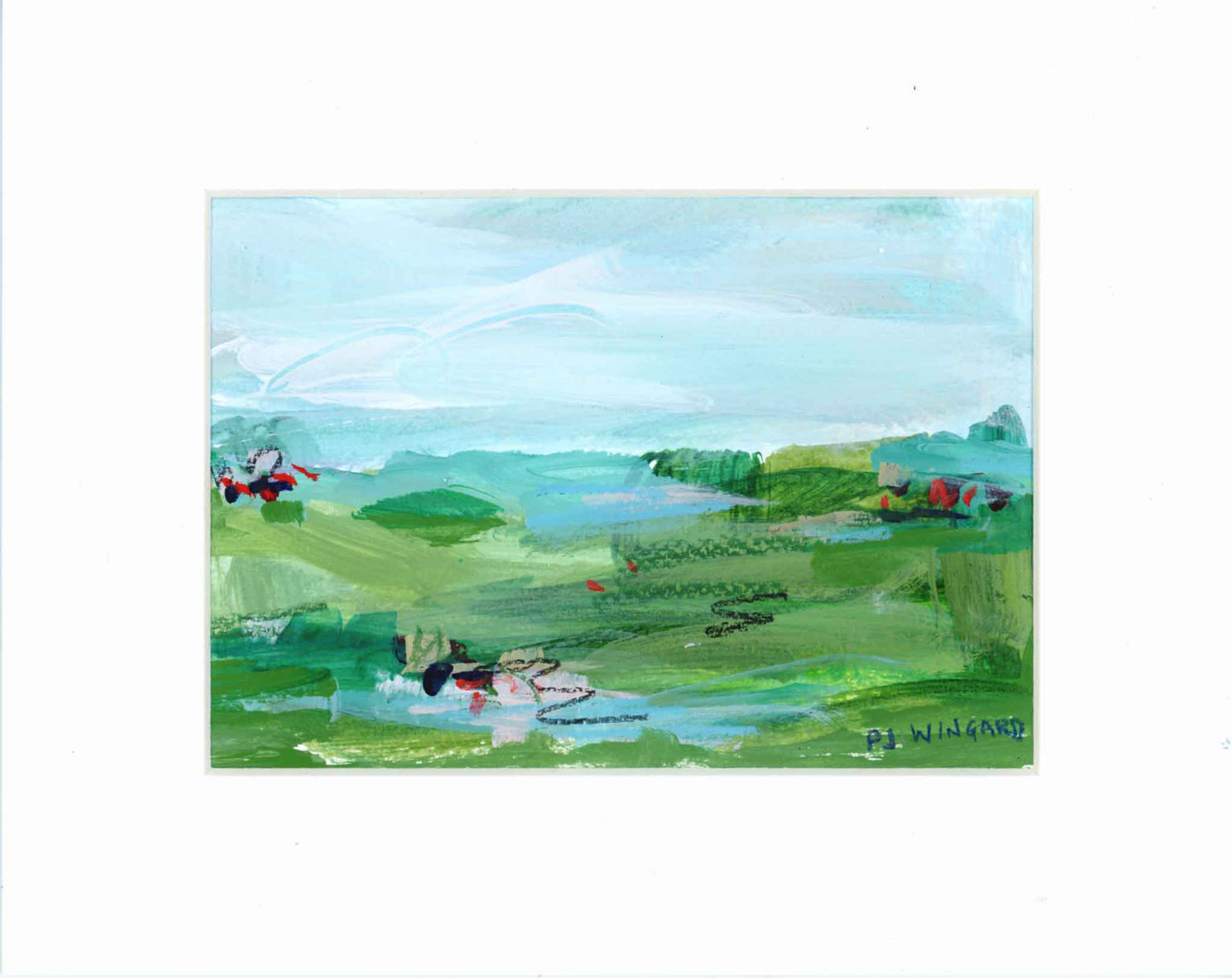 Abstract Painting on Paper: HARMONIOUS