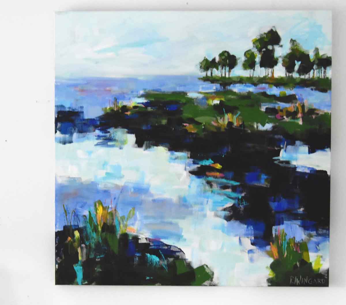 Love Will Keep Us Alive | Abstract Coastal Painting