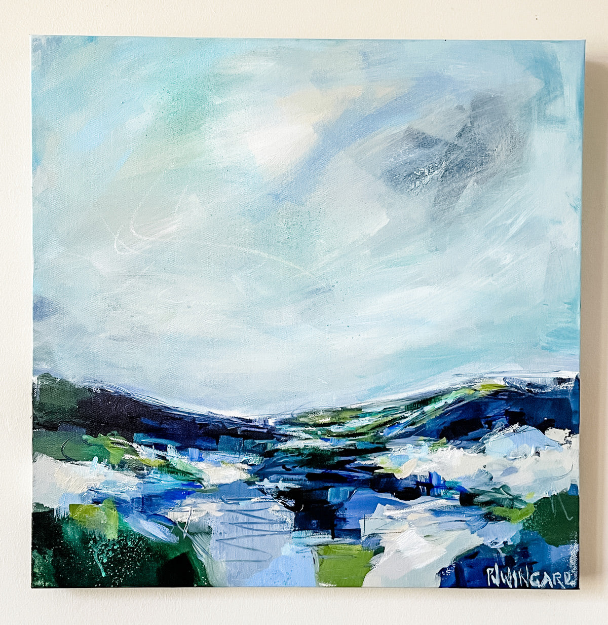 Moody Blues Abstract Painting
