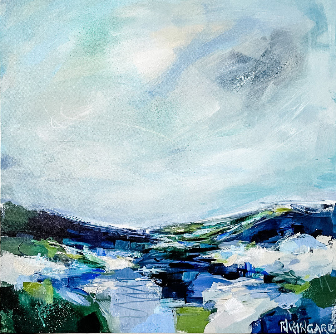 Moody Blues Abstract Painting