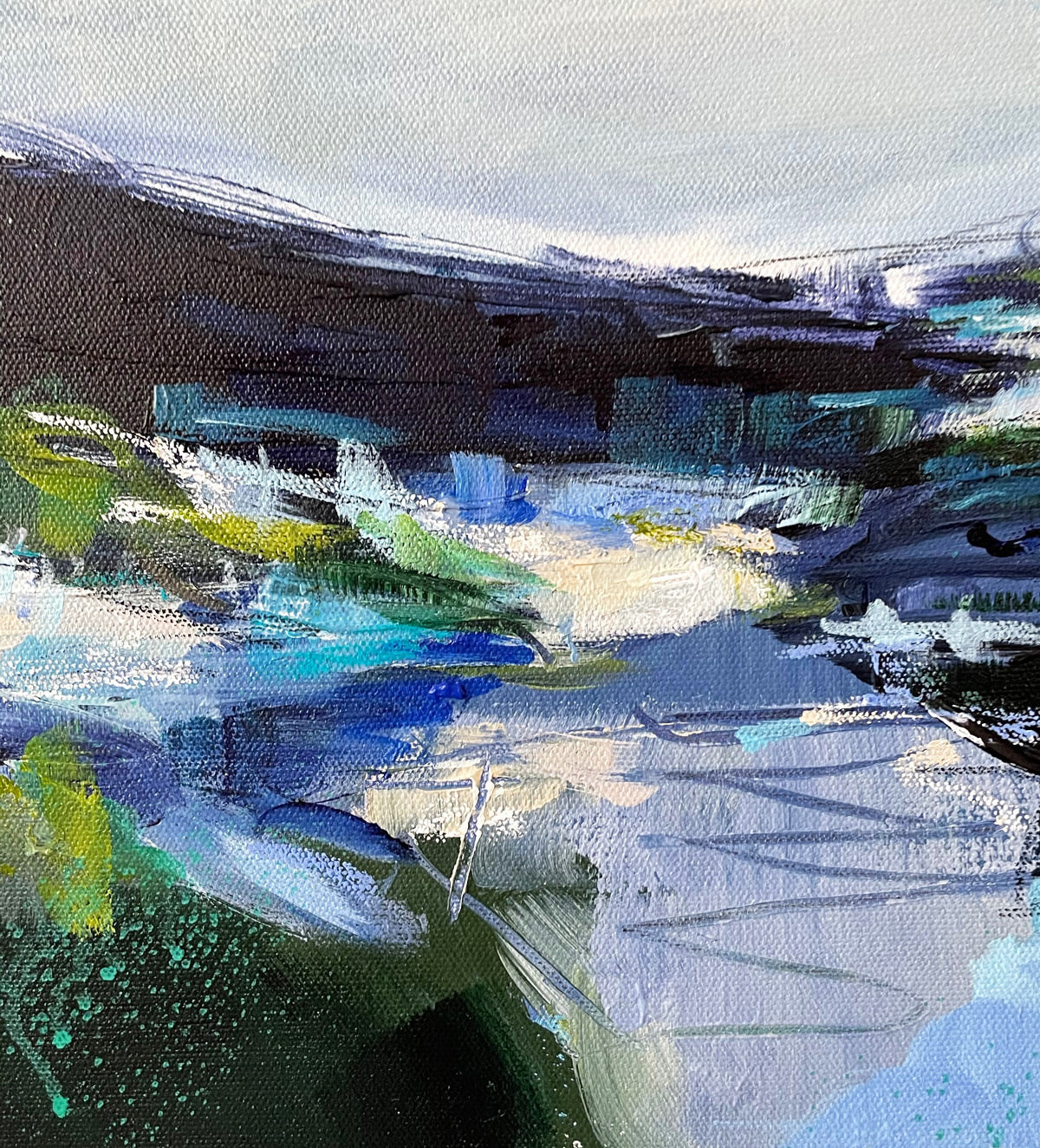 Moody Blues Abstract Painting