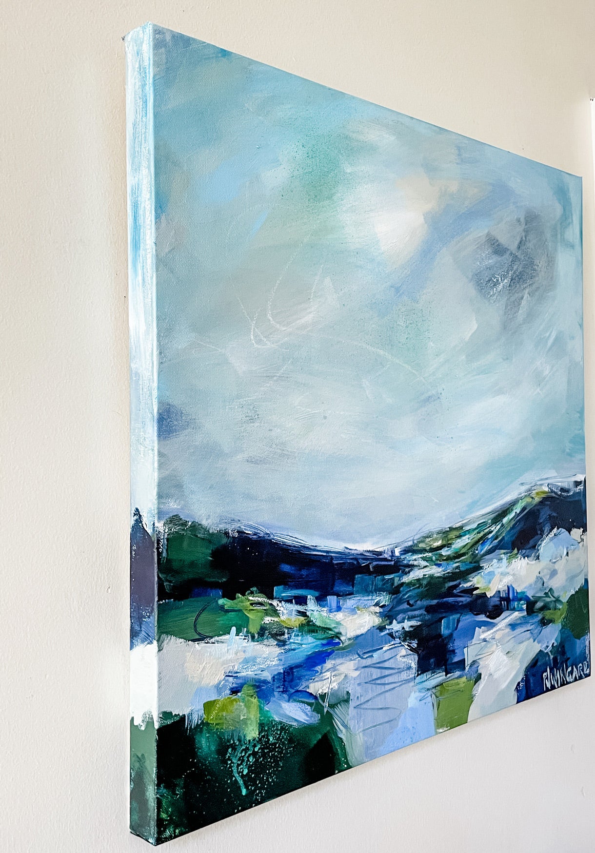 Moody Blues Abstract Painting
