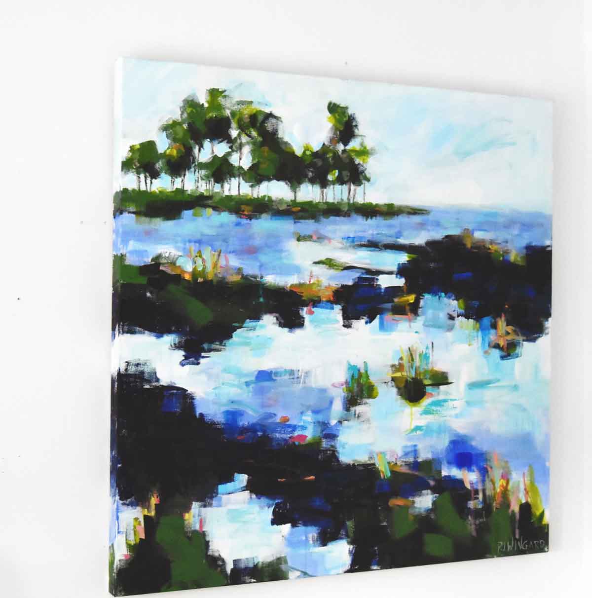 No More Cloudy Days | Abstract Coastal Painting