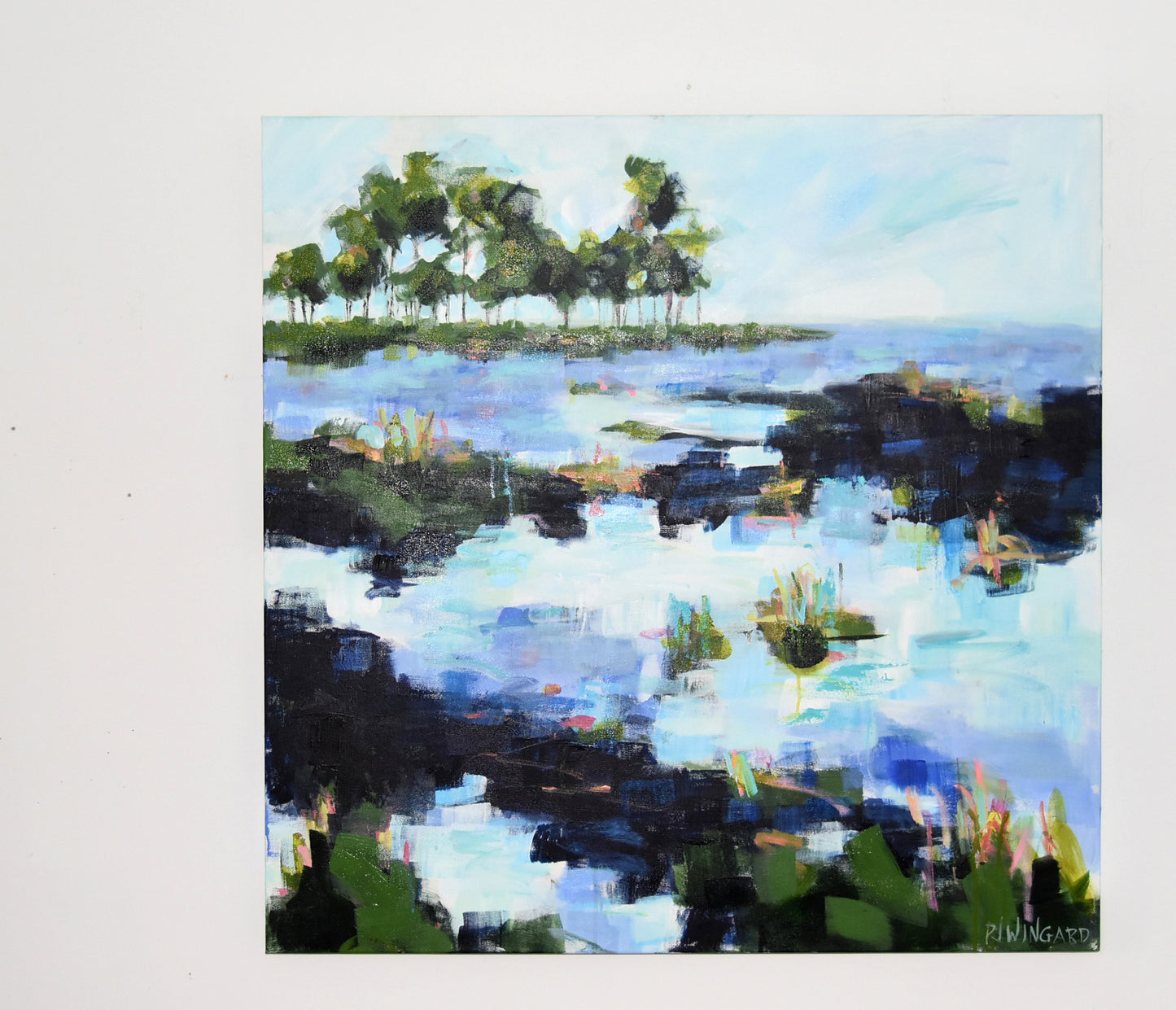 No More Cloudy Days | Abstract Coastal Painting