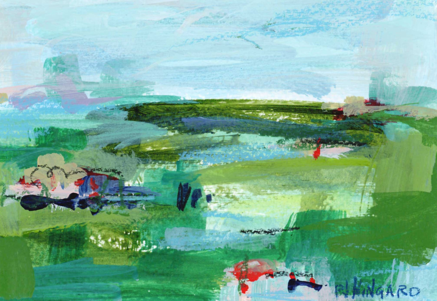 Abstract Painting on Paper: QUIET