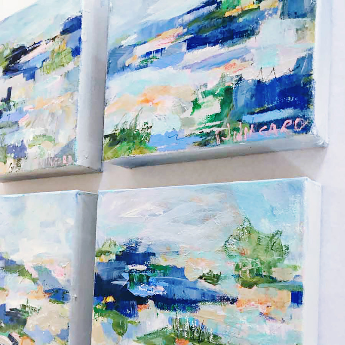 Morning Walk | Abstract Coastal Painting