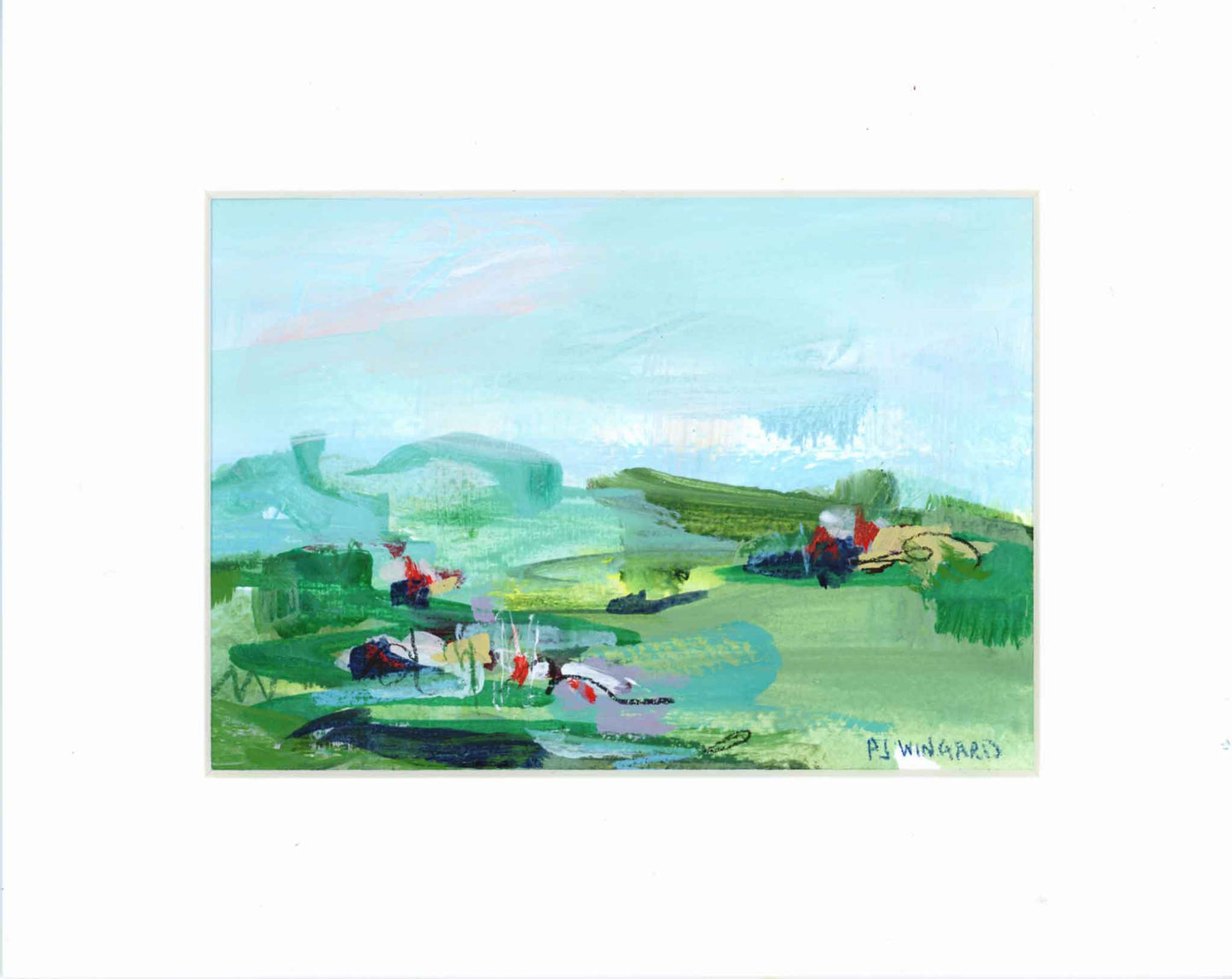 Abstract Painting on Paper: STILL