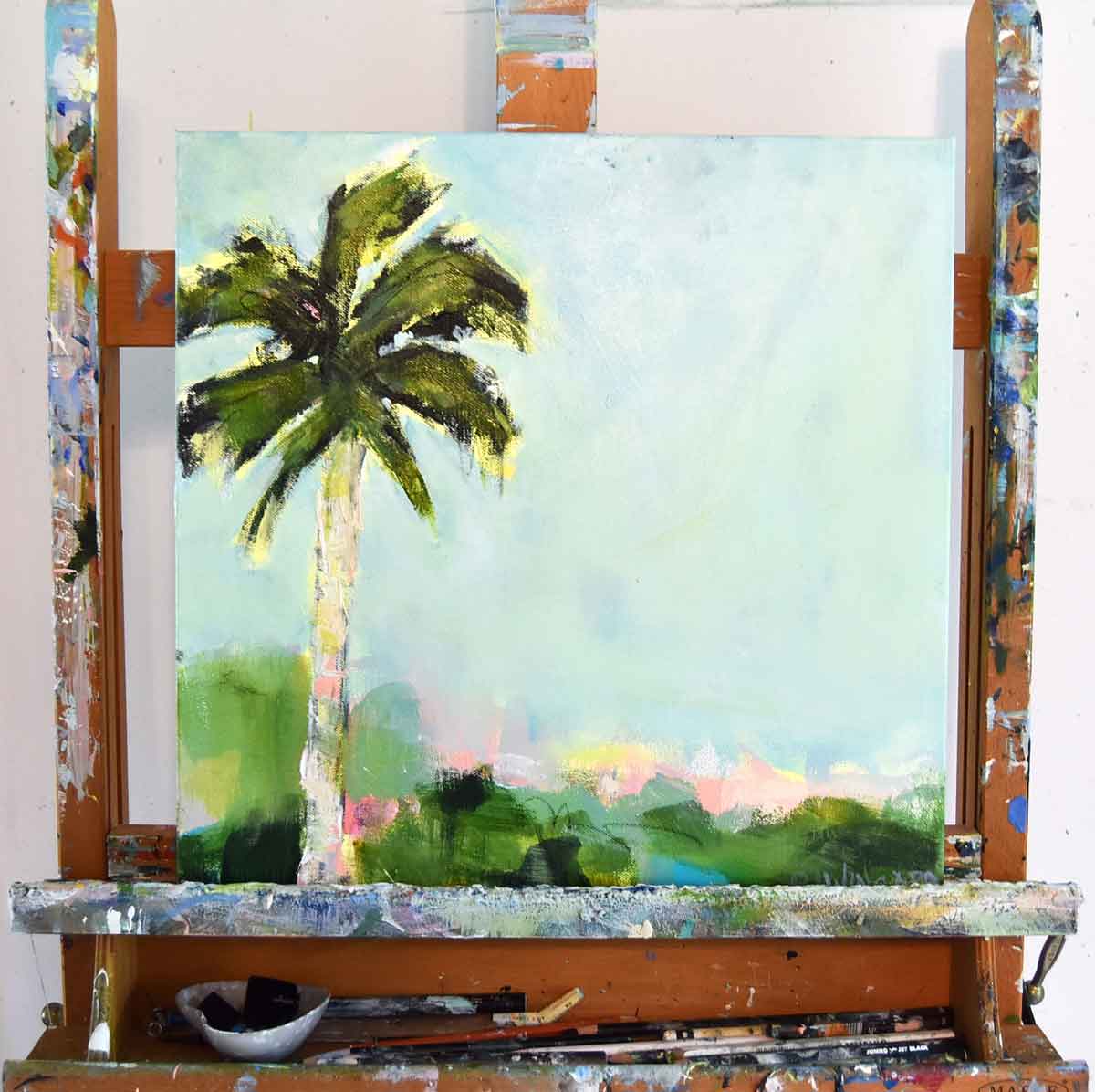 Summer Babe- Original Palm Tree Painting AVAILABLE VIA GALLERY