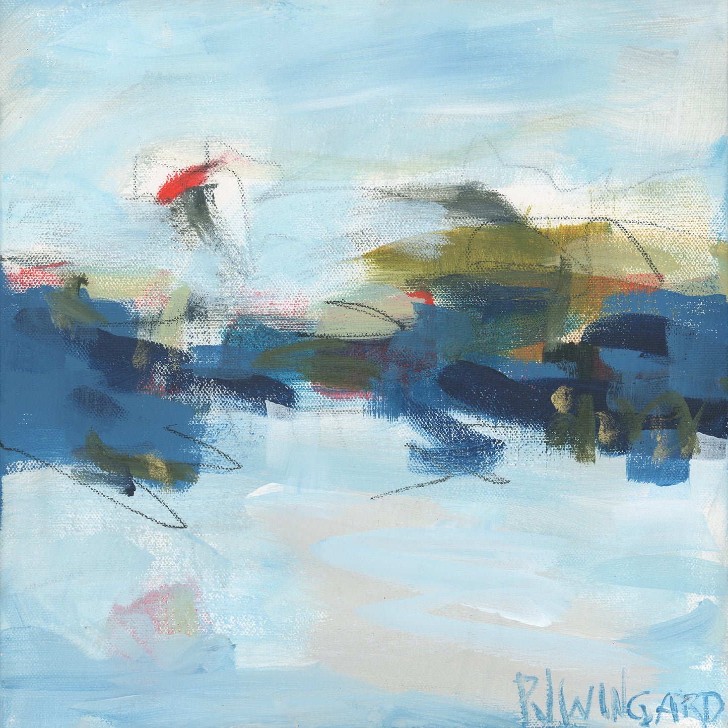 Think | Abstract Coastal Painting
