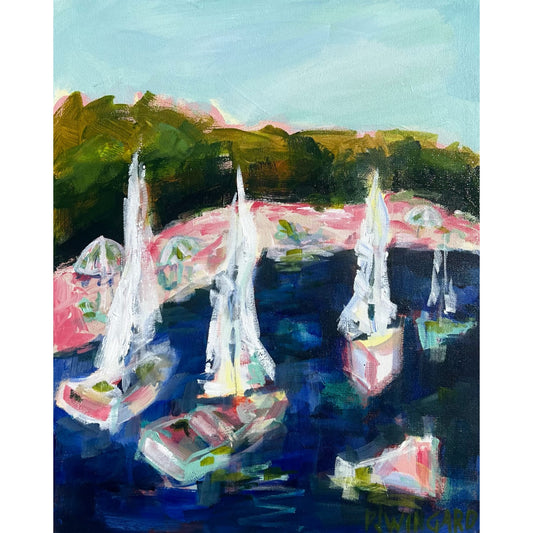 Adjust the Sail | Abstract Coastal Painting
