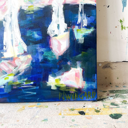 Adjust the Sail | Abstract Coastal Painting
