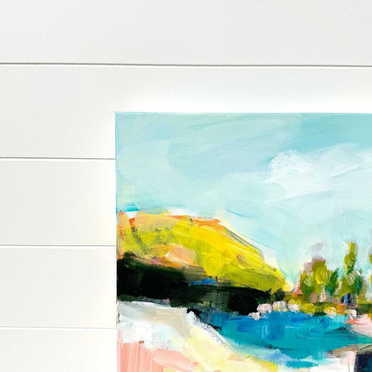 Abstract coastal painting by Pam Wingard Fine Art.