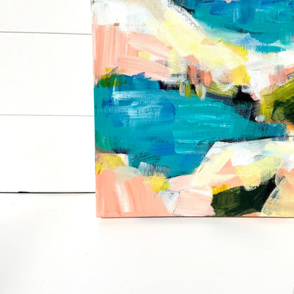 Abstract coastal painting by Pam Wingard Fine Art.