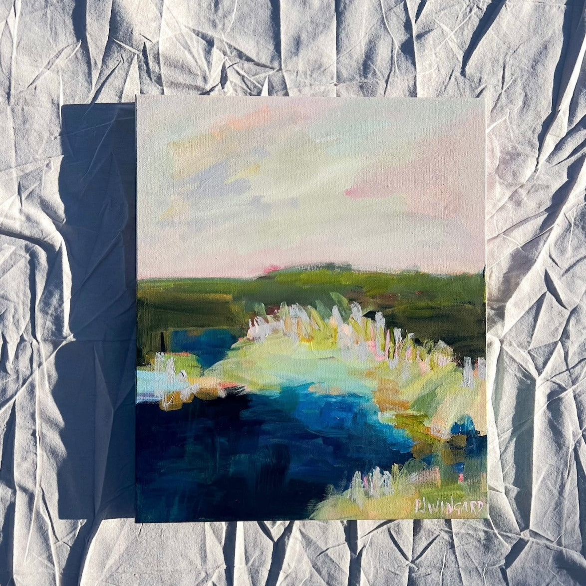 Because of You | Abstract Coastal Painting