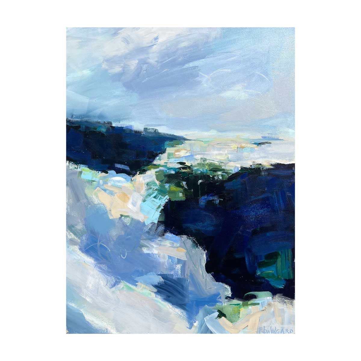 Blue Pacific Abstract Painting