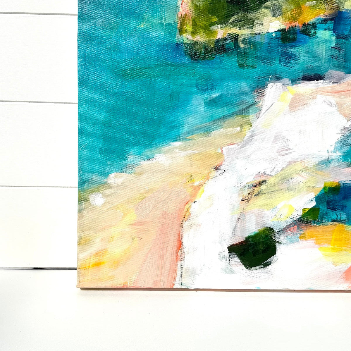 Abstract coastal painting by Pam Wingard Fine Art.
