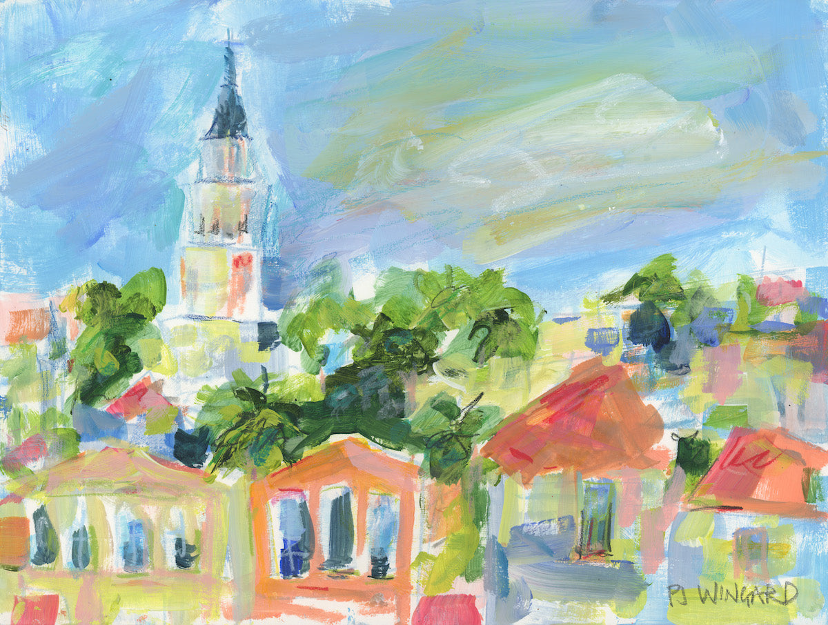 Charleston Perspective 1 | Abstract Coastal Watercolor on Paper