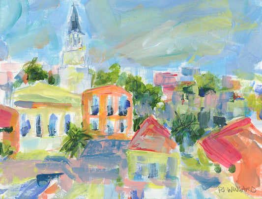 Charleston Perspective 2 | Abstract Coastal Watercolor on Paper