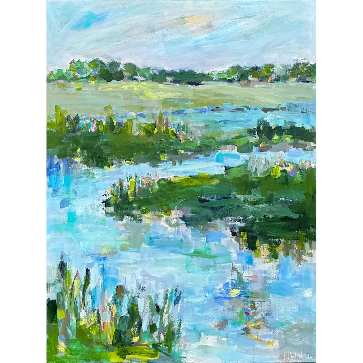 Abstract coastal painting by Pamela Wingard Fine Art