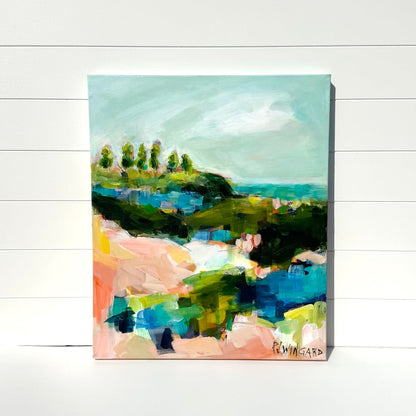 Abstract coastal painting by Pam Wingard Fine Art.