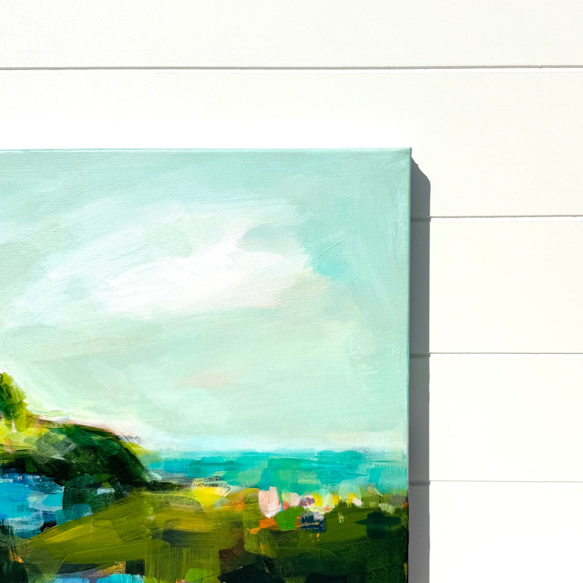 Abstract coastal painting by Pam Wingard Fine Art.