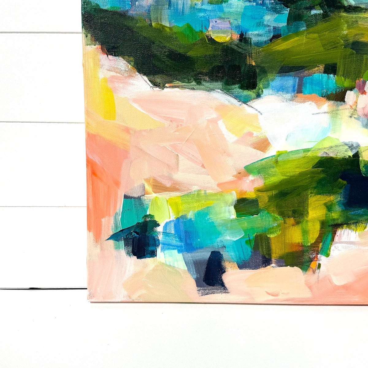 Abstract coastal painting by Pam Wingard Fine Art.