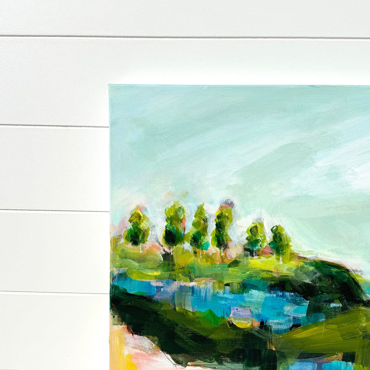 Abstract coastal painting by Pam Wingard Fine Art.
