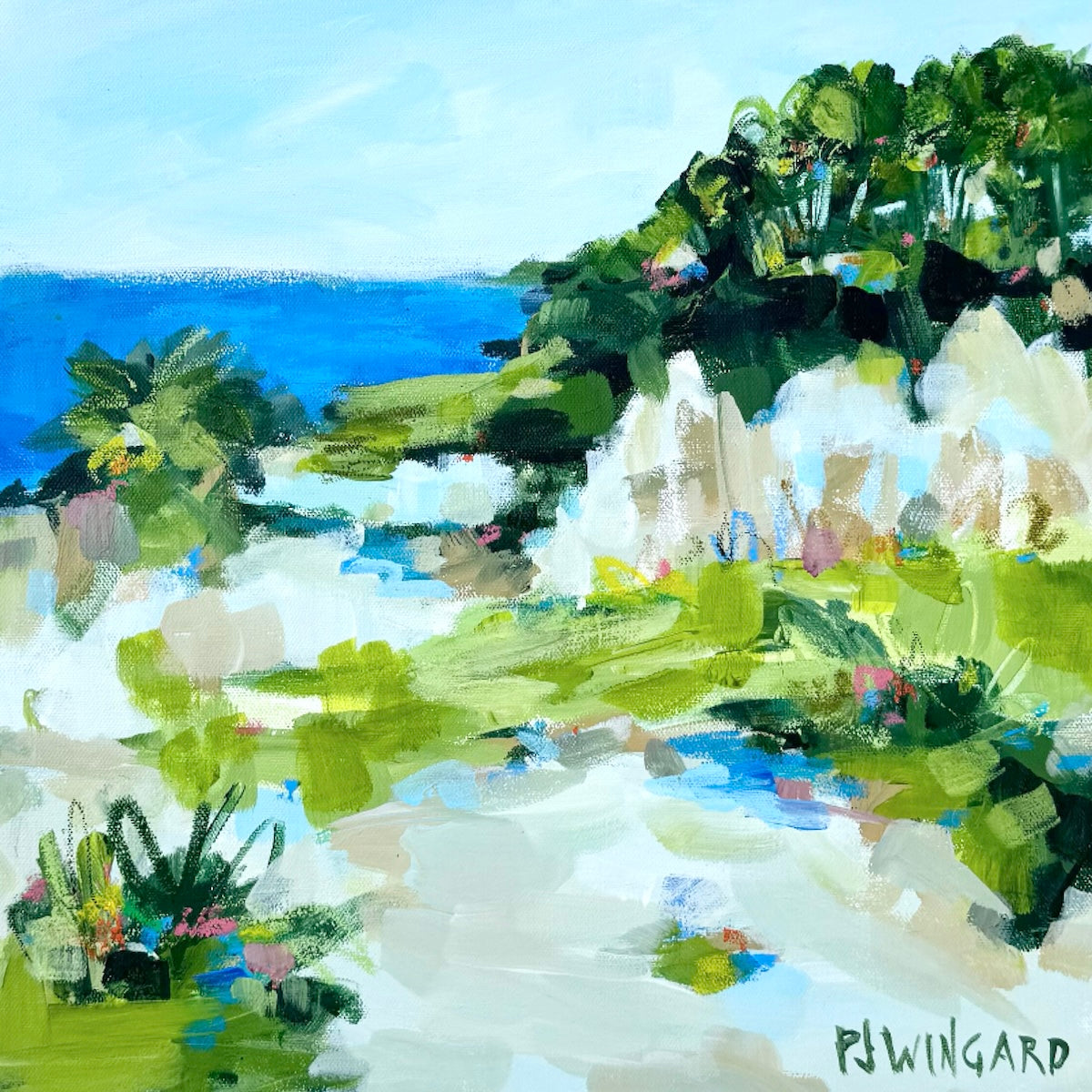 Handle with Care | Abstract Coastal Painting